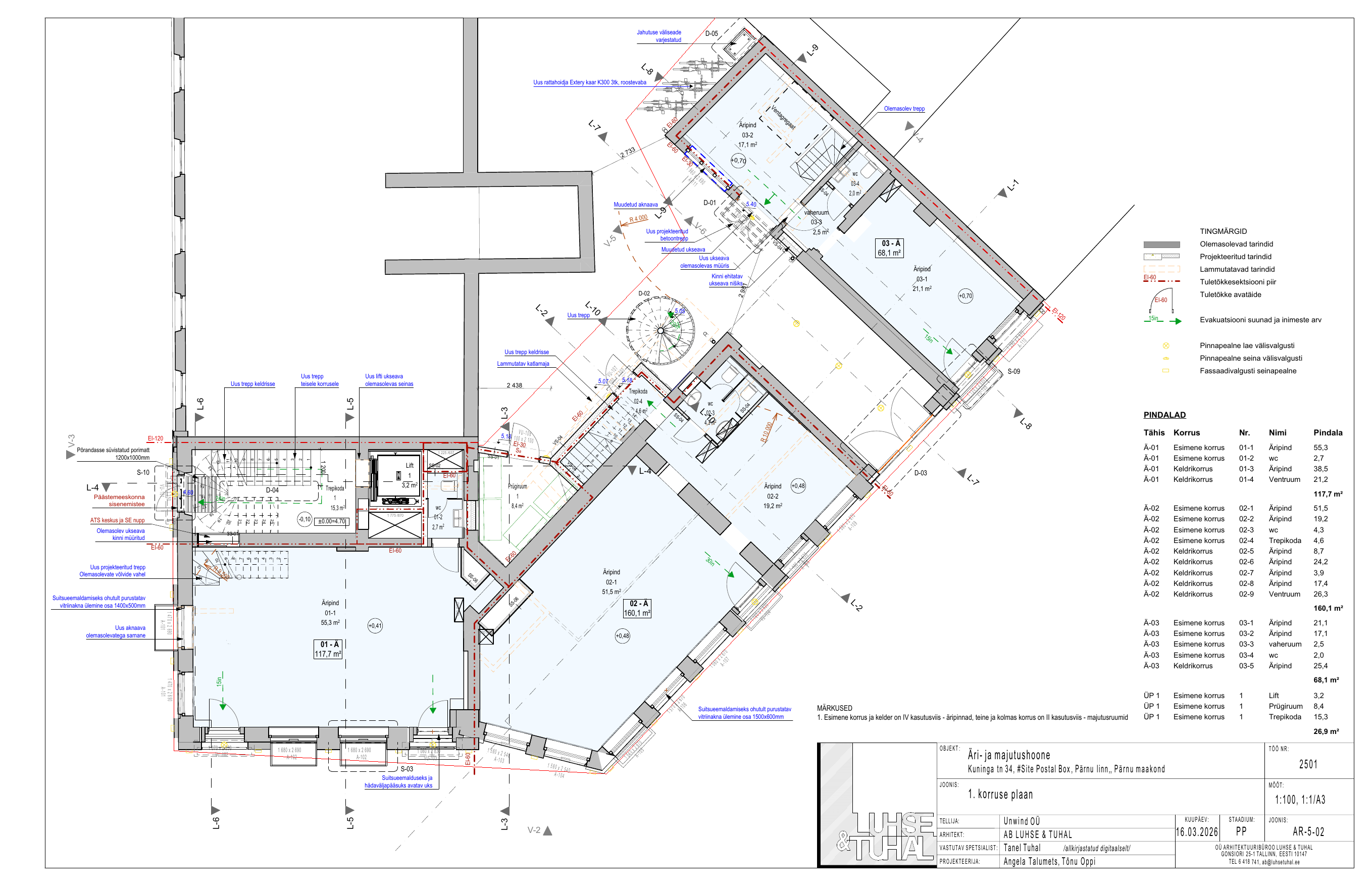 I korruse plaan — äripinnad